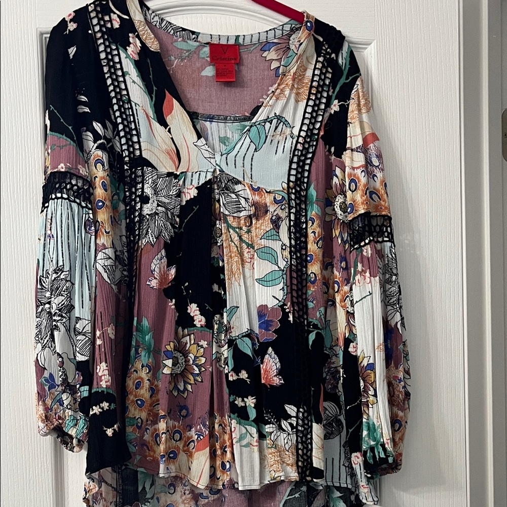 Elegant Multicolor Floral Blouse